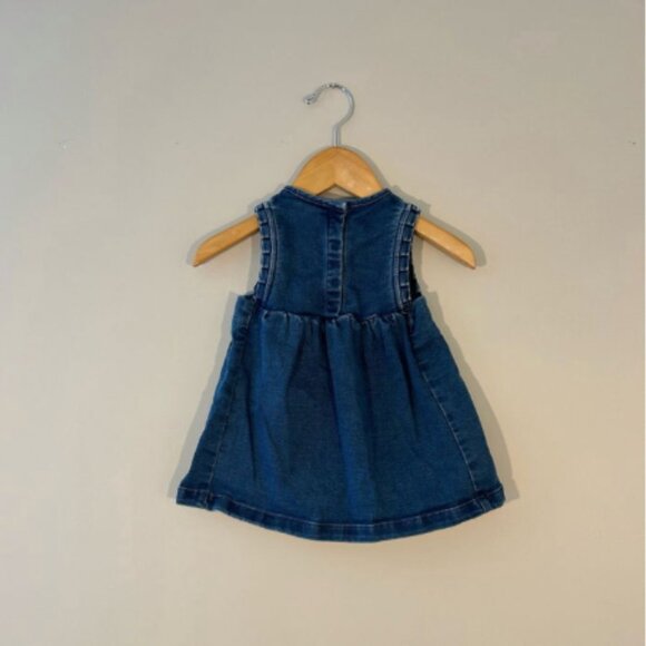 $18 ADD ON Petit Bateau denim dress 12M Mayoral Zara Janie and Jack Mini Boden - Picture 2 of 2